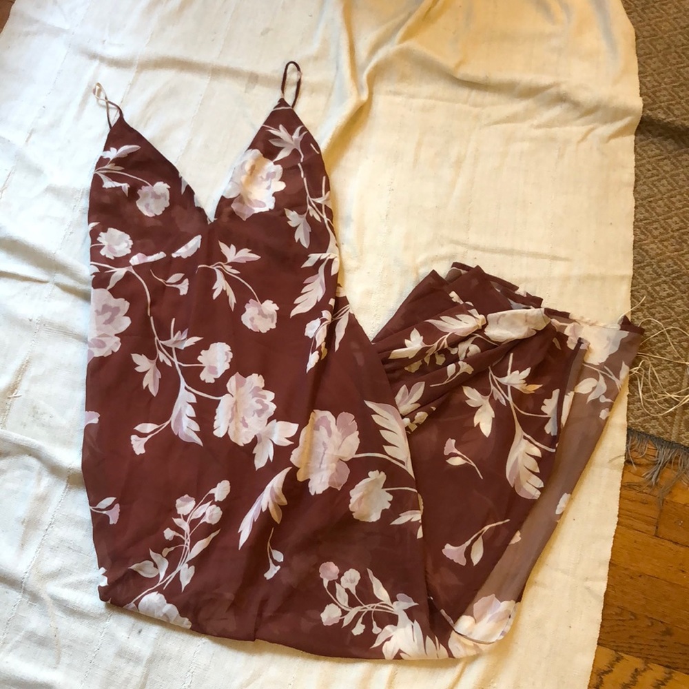 Beautiful rust floral maxi dress